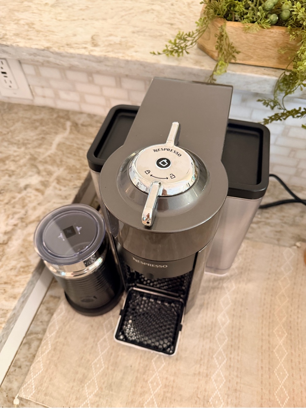 Nespresso Coffee Machine with Milk Frother - Black & Silver - Picture 2 of 6